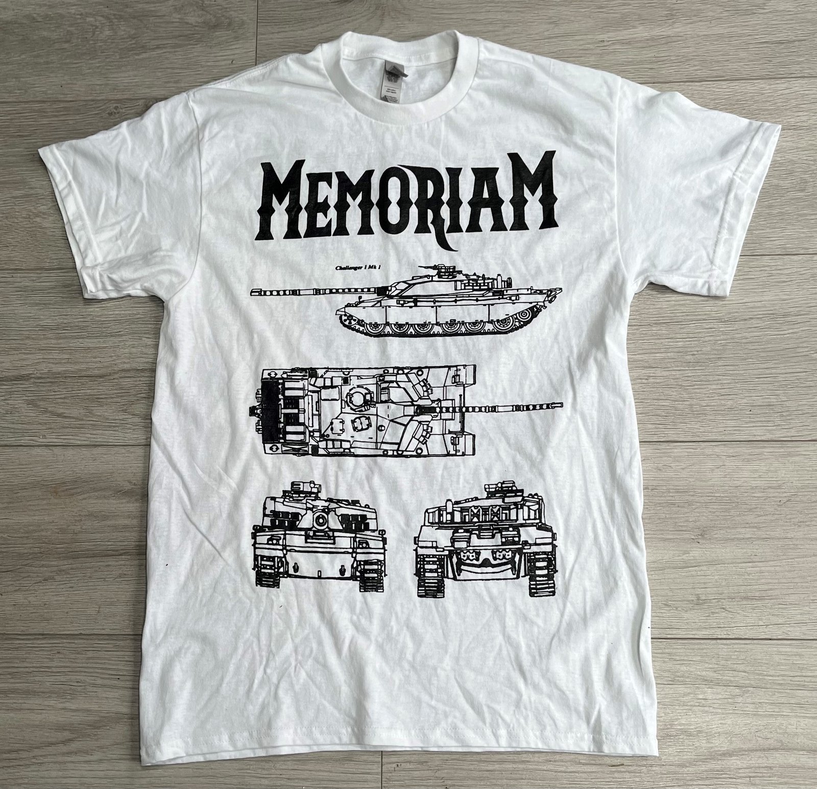 Memoriam - T-Shirt - Challenger Tank Design - White | Memoriam